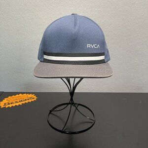 RVCA By PM Tenore Mens Blue & Grey Trucker Hat Cap Snapback Adjustable